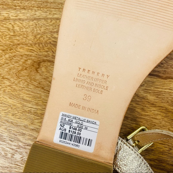Trenery Metallic Gold Sandals - Picture 6 of 6